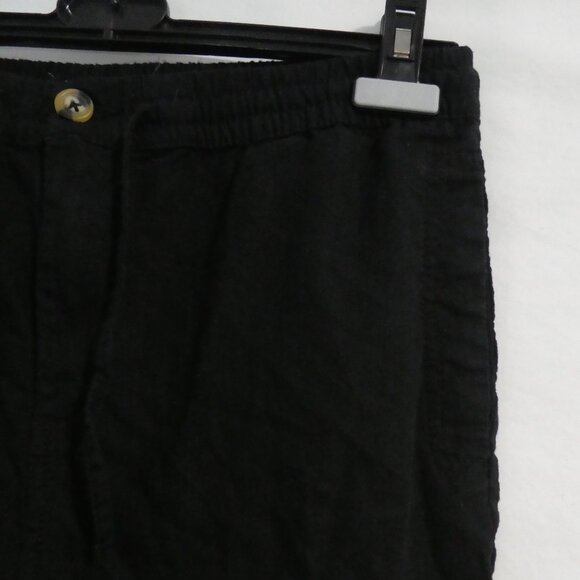 Black Shorts | Stretchy Waist and Drawstring Front | Button and Zip-Up Closure - Picture 5 of 14